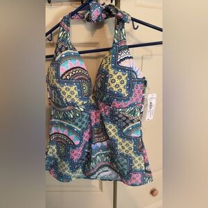 Colorful Geometric women’s tankini One Piece